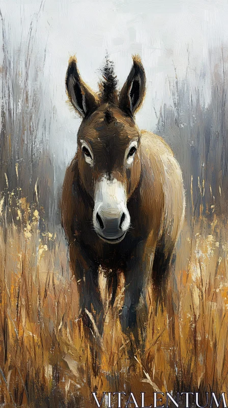 AI ART Donkey Artwork in Natural Setting