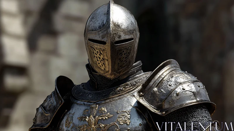 Medieval Knight's Protective Gear AI Image