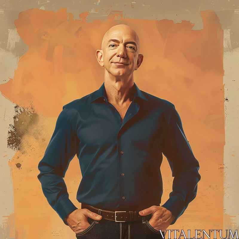 Jeff Bezos in Artistic Composition AI Image