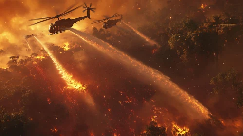 Heroic Aerial Firefighting in Action