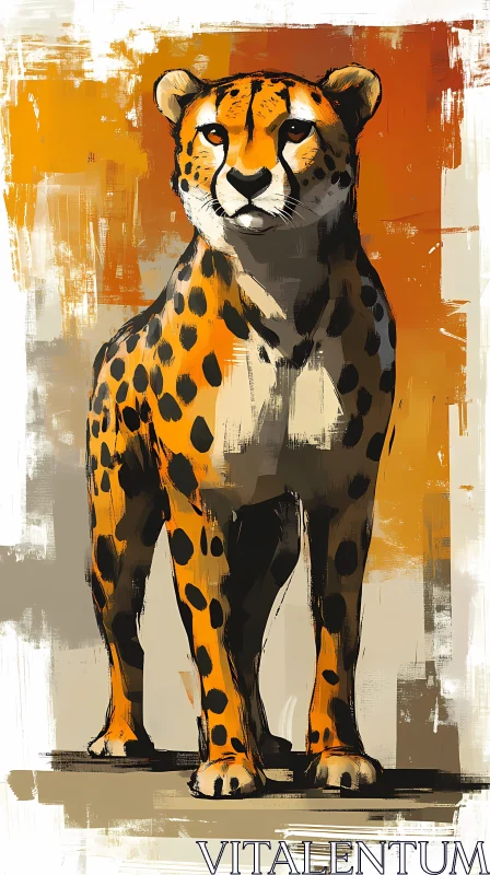 Artistic Representation of a Cheetah AI Image