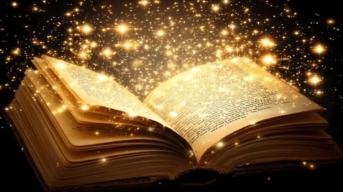 Magical Tome Illuminated by Stardust