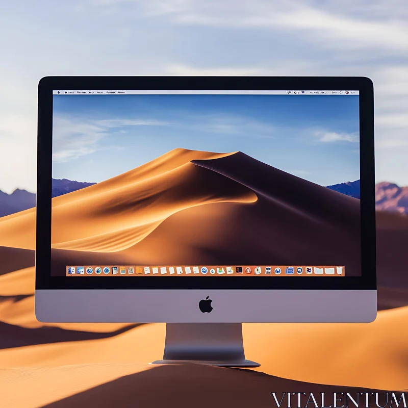 iMac in Desert AI Image