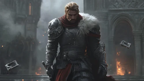 Medieval Knight in Battle Armor