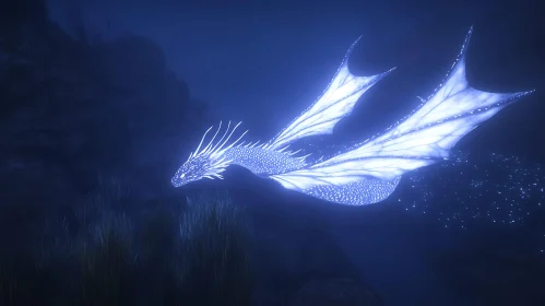 Luminous Dragon in Submerged Realm