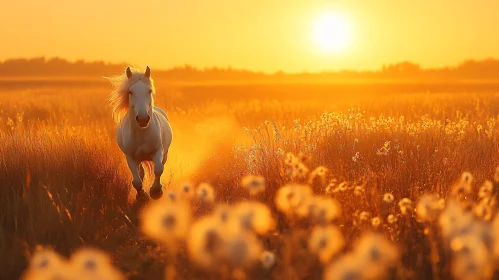 Majestic Horse at Sunset