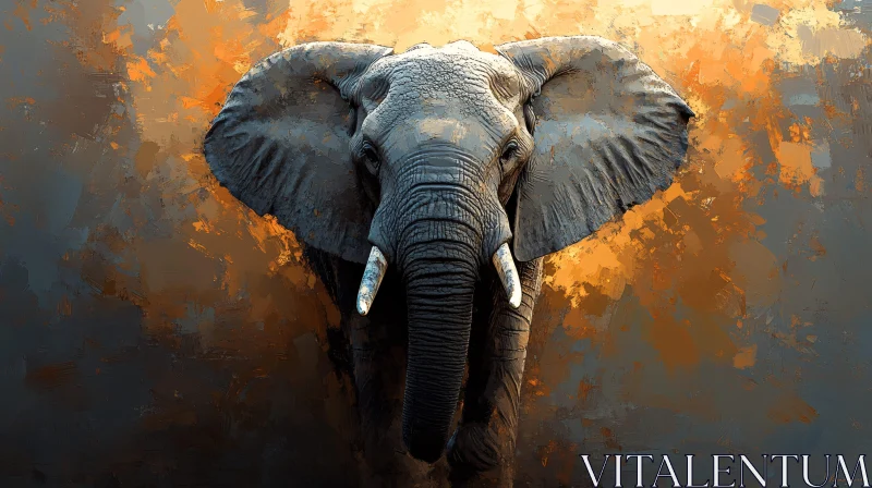 Artistic Impression of Elephant AI Image