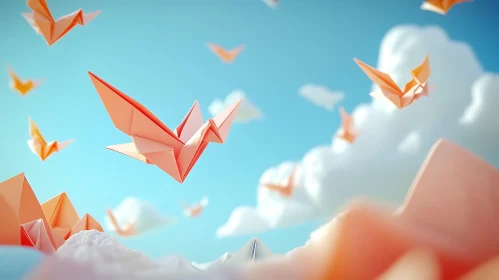 Paper Cranes in a Sky of Dreams