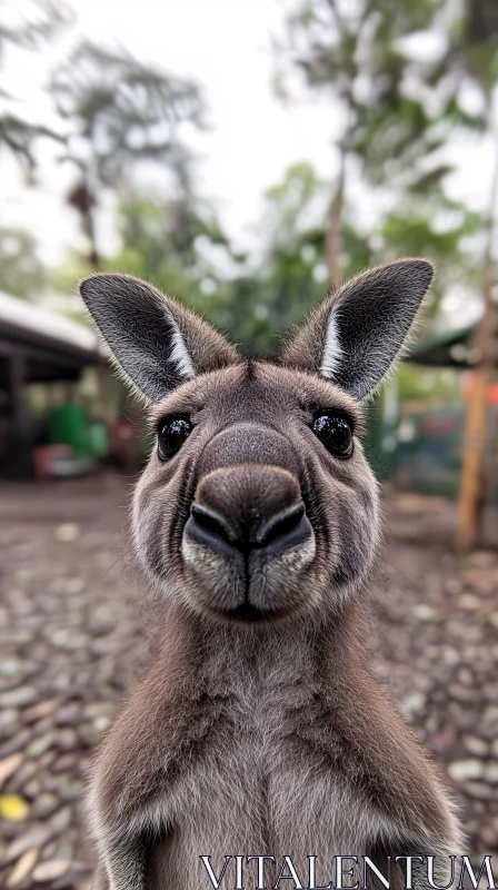 Wild Kangaroo Captured in the Wild AI Image