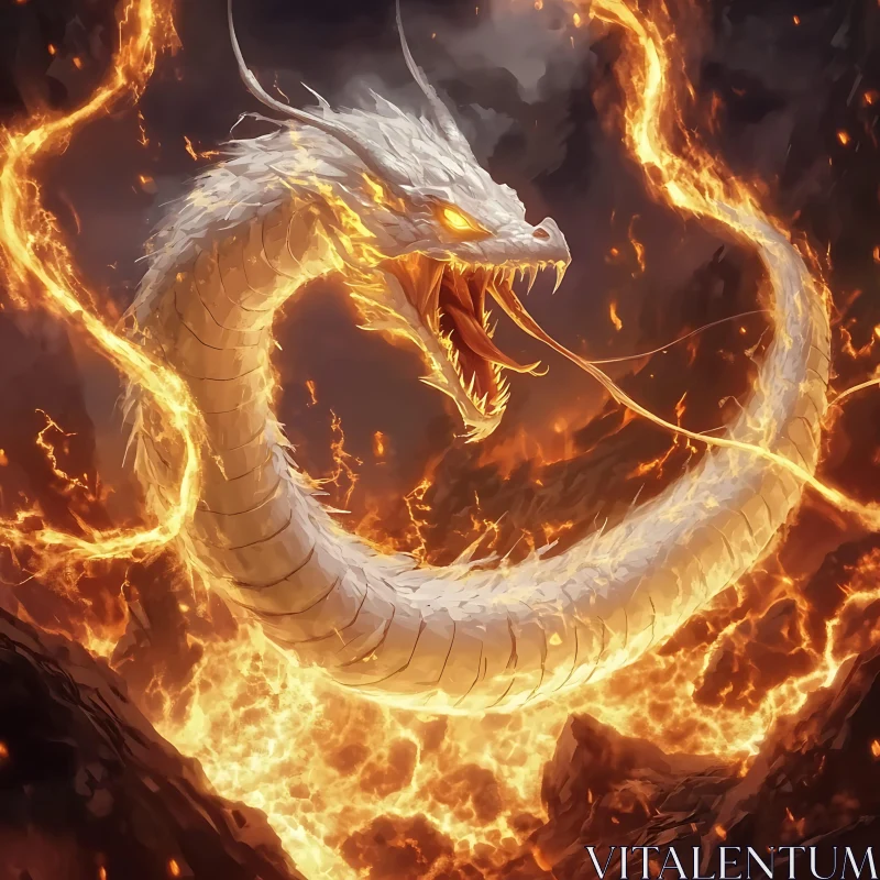 AI ART Dragon in Fire