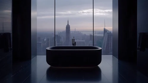 Luxurious City View Bathroom Design