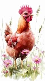 Artistic Chicken Flora