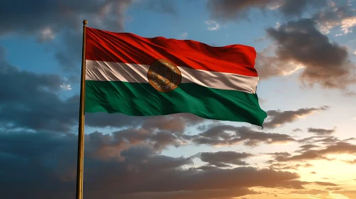 Flag of Hungary against Sky