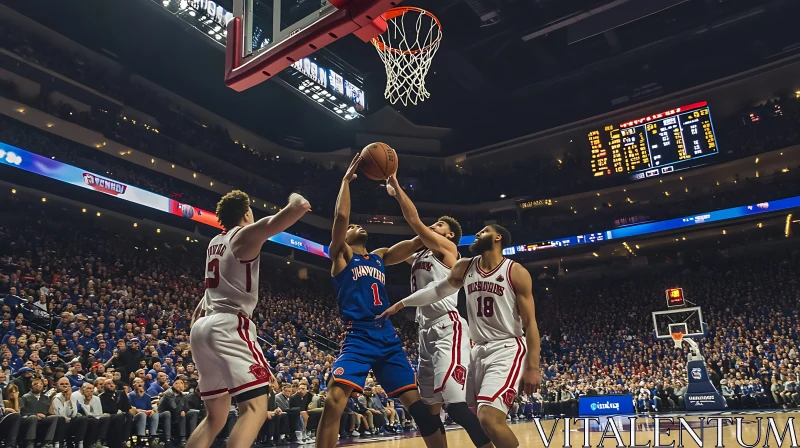 Basketball Action Shot AI Image