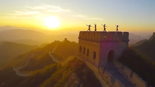 Sunset Over the Great Wall