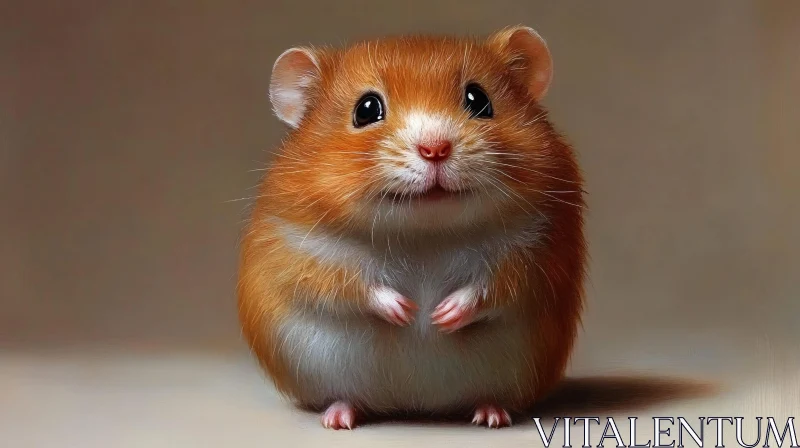 Adorable Furry Hamster AI Image