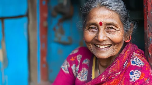 Portrait of Smiling Elderly Woman