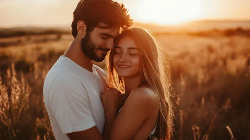 Golden Hour Romance: Couple in Love