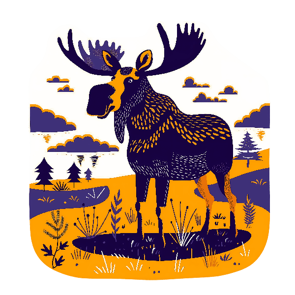 Moose in Scenic Landscape Design