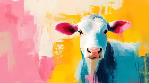 Vivid Cow Painting