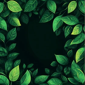 Verdant Foliage Border - Botanical Beauty