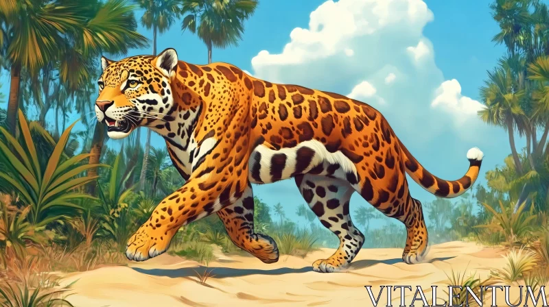 Jungle Jaguar Elegance AI Image