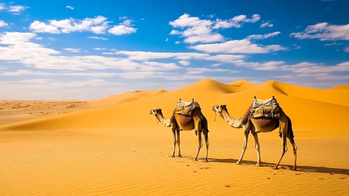 Desert Journey with Camels