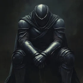 Melancholy Knight Contemplating