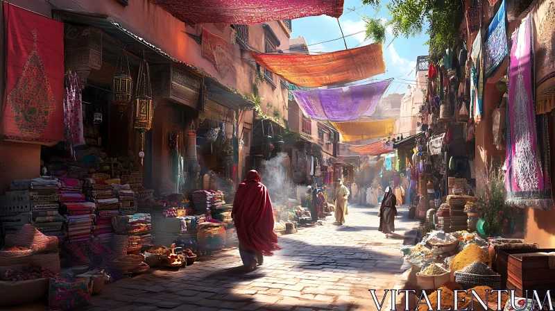 Exotic Street in Oriental City AI Image