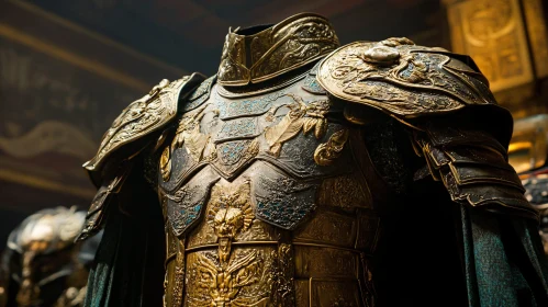 Detailed Golden Warrior Armor