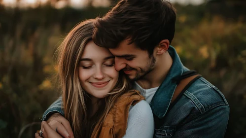 Blissful Embrace: A Couple's Serene Moment