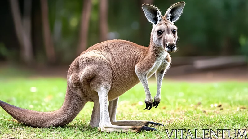 Graceful Kangaroo in Greenery AI Image