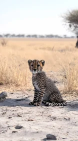 African Cheetah Cub at Rest