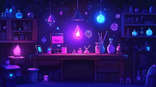 Mystical Neon Laboratory