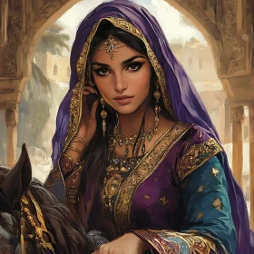Portrait of a Woman with Headscarf