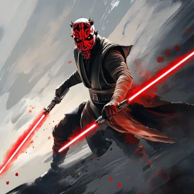 Red Lightsaber Warrior