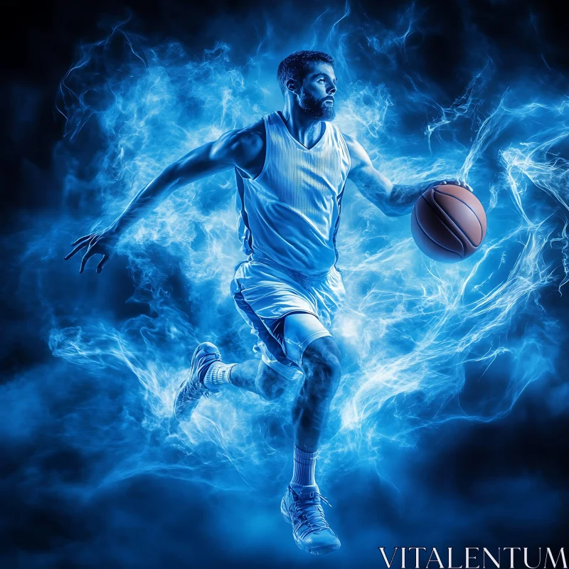 Electric Basketball AI Image