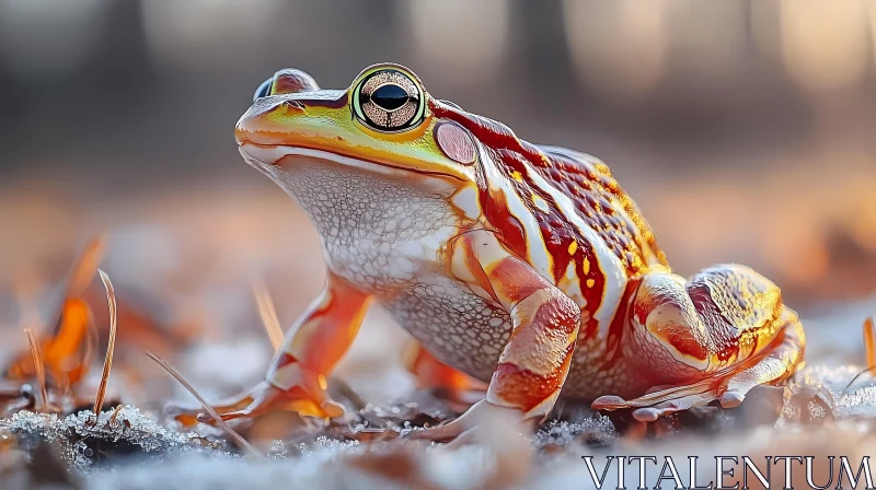 Colorful Autumn Frog AI Image