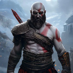 Warrior with Red Markings