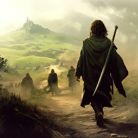 Cloaked Warriors on a Misty Path