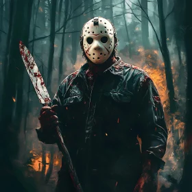 Forest Horror: The Masked Man with Machete