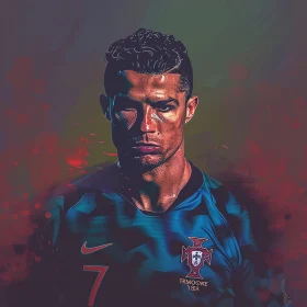 Cristiano Ronaldo Focused Portrait