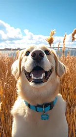Smiling Dog in Nature