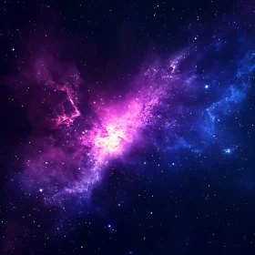 Celestial Violet Azure Starlight Galaxy