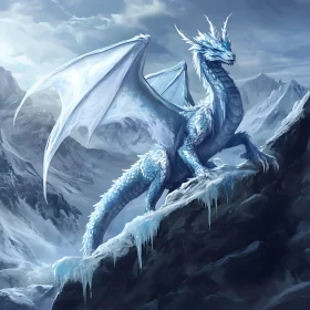 Frozen Dragon on Mountain Top