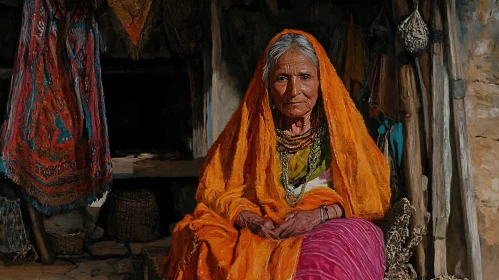 Old Woman in Traditional Dress