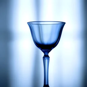 Blue Glassware on Gradient Background