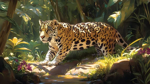 Majestic Jaguar in its Natural Habitat