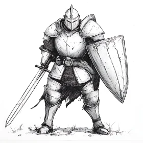 Armored Knight Ready for Battle