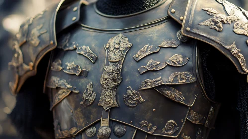 Medieval Armor Close-Up Gilded Details